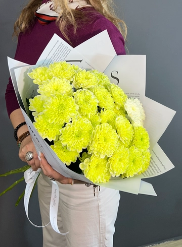 Букет из хризантем «Фисташка» от интернет-магазина цветов в 