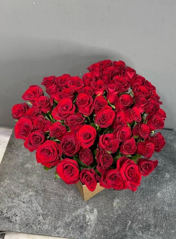 Мое сердце для тебя из 55 роз от интернет-магазина цветов в 