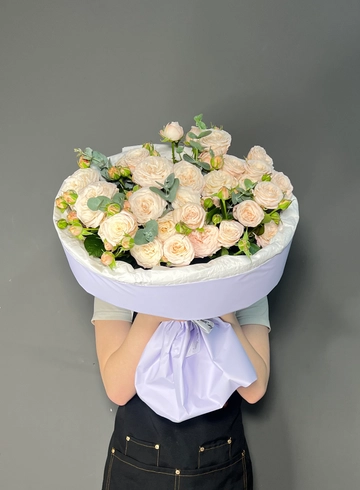 Букет из пионовидных роз &laquo;Айвори&raquo; от интернет-магазина цветов в 