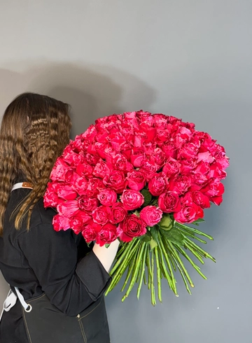 Букет из 101 розы мраморных от интернет-магазина цветов в 